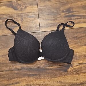 Victoria's Secret Black Textured Bra